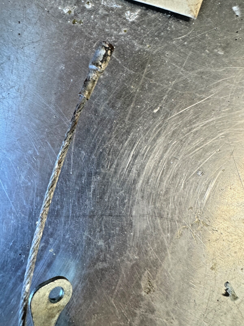 Harley WL WLD Clutch Cable Assembly 1941-46 Two Hole Cad OEM# 36975-41; 2424-41