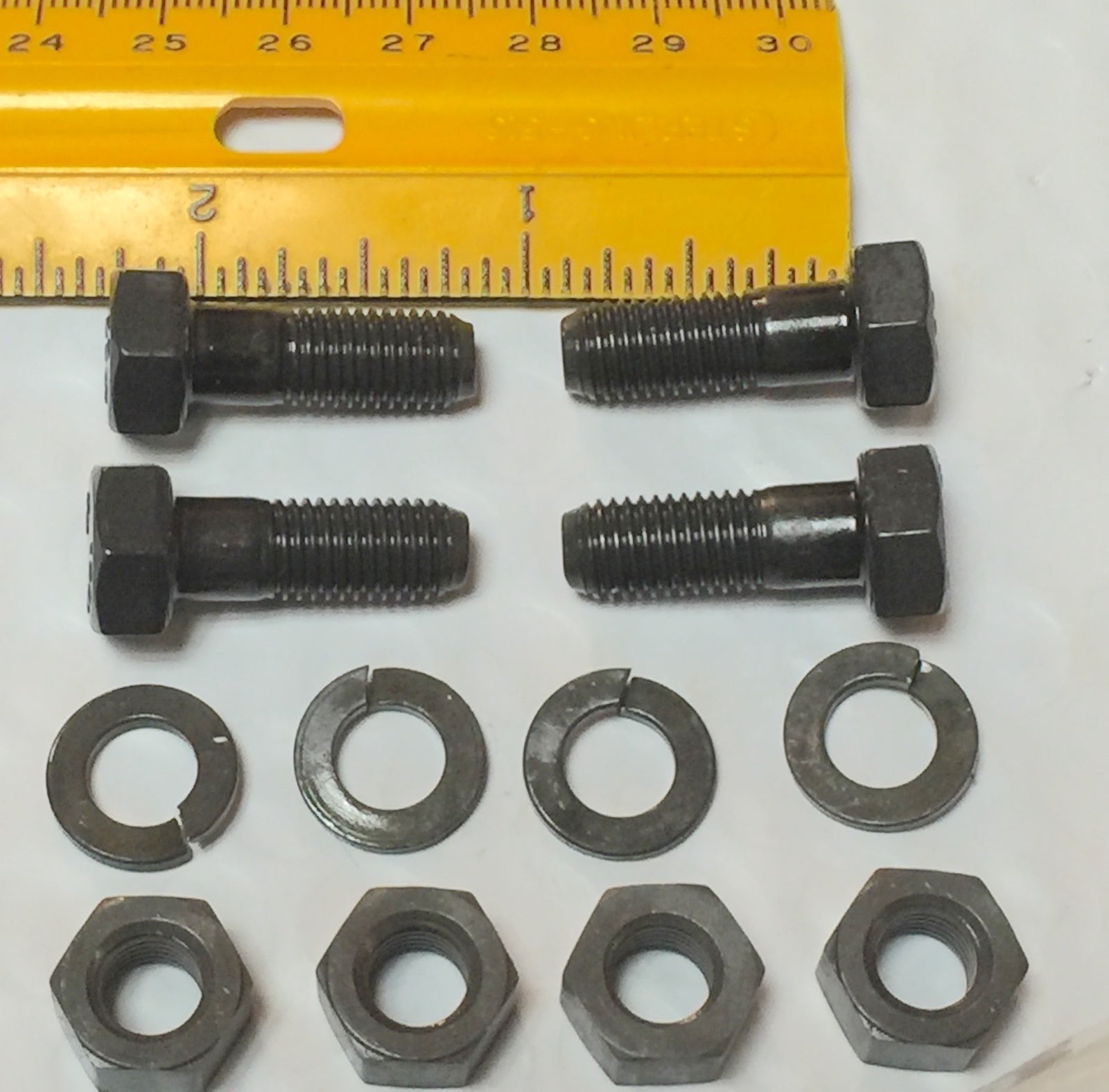 Harley CP-1038 5/16”-24 x 7/8” Bolts w/ Nuts & Lock Washers x 4 OEM 3996 