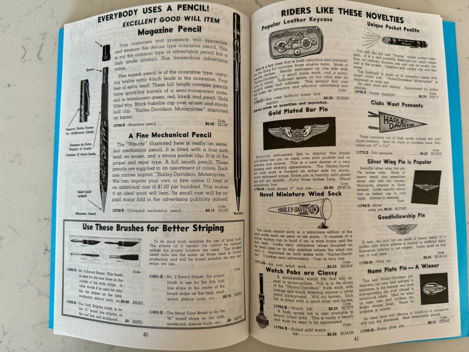 Harley 1941 Dealer Accessory Catalog Reprint Knucklehead UL Servicar WL