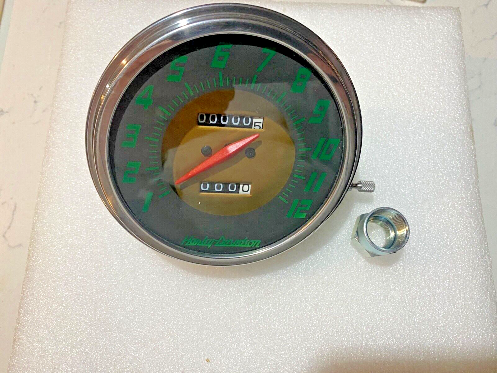 Harley Panhead Servicar "Green Face" Speedometer  2:1 Ratio 56-61 67004-53B