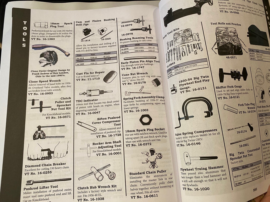 Harley Knucklehead UL Parts Service Cross-Reference Manual Catalog Book 592 page