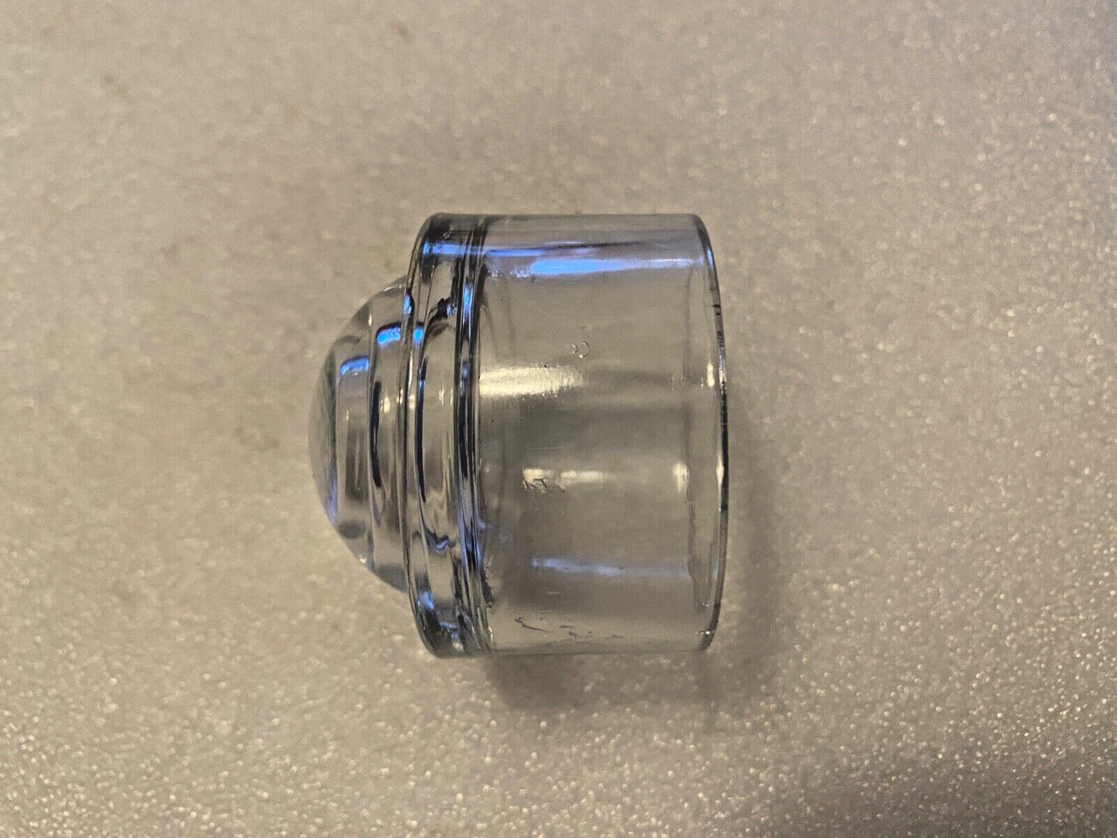 Harley 5065-25 VL Knuckle Shot Glass Tail Lamp Clear Tag Lens Non-Fluted 1934-55