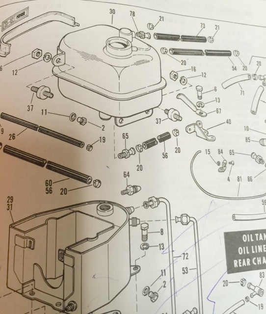 Harley 62563-65 Rubber Mounts Sportster FX FXE XLH XLCH Battery Oil Tank