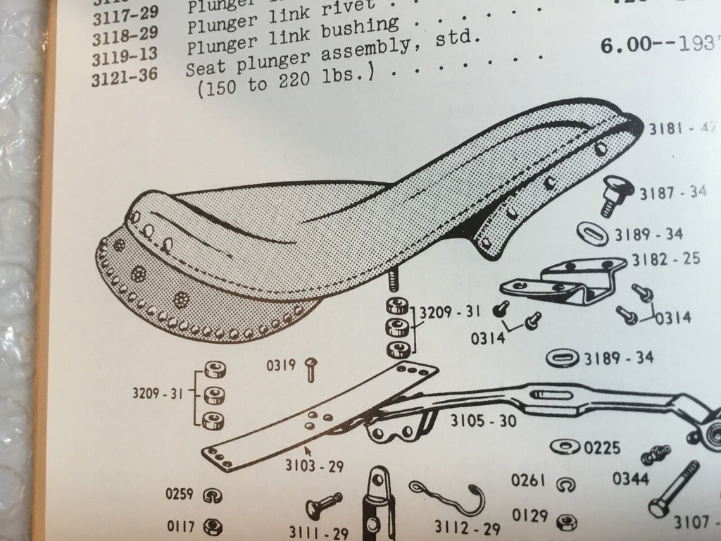Harley Parts Manual Catalog Book 1937 to 1949 Panhead Knucklehead UL Police 