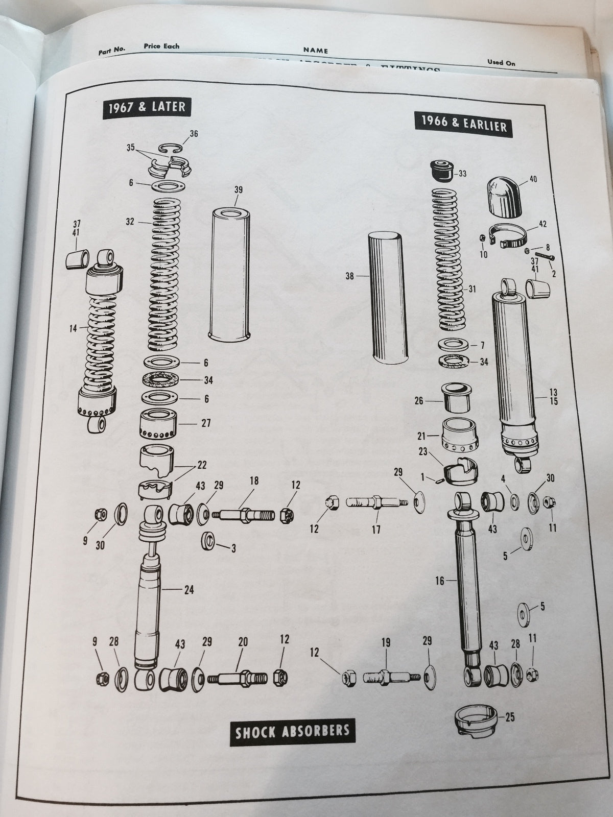 Harley Rear Shock Covers Panhead K-Model Sportster OEM# 54704-52 1952-1964