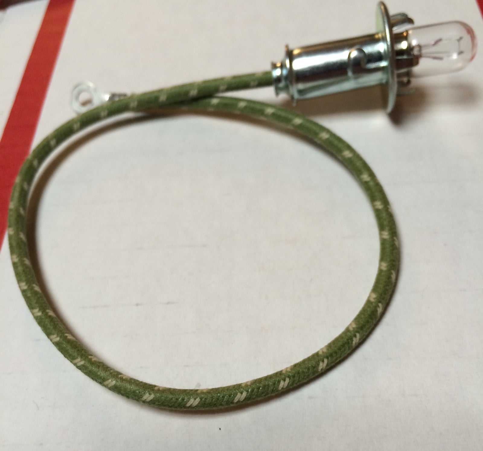 Harley 6V Speedometer Light Socket 48 to 84 Panhead WL Cloth Wrapped 7 ...