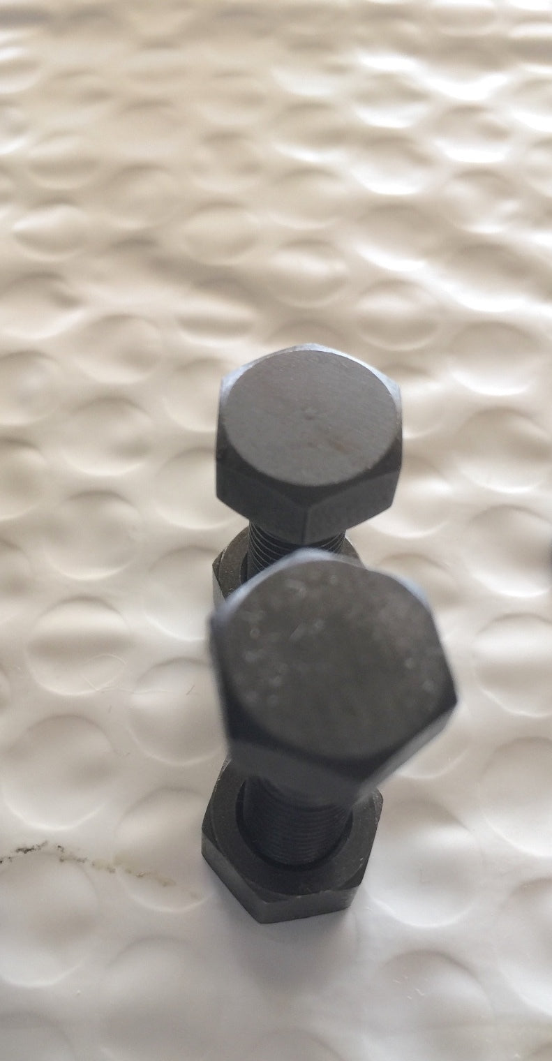 Harley 5/16”-24 x 1" Bolts w/ Nuts & Lock Washers Qty 4 OEM 066 Plain Head 