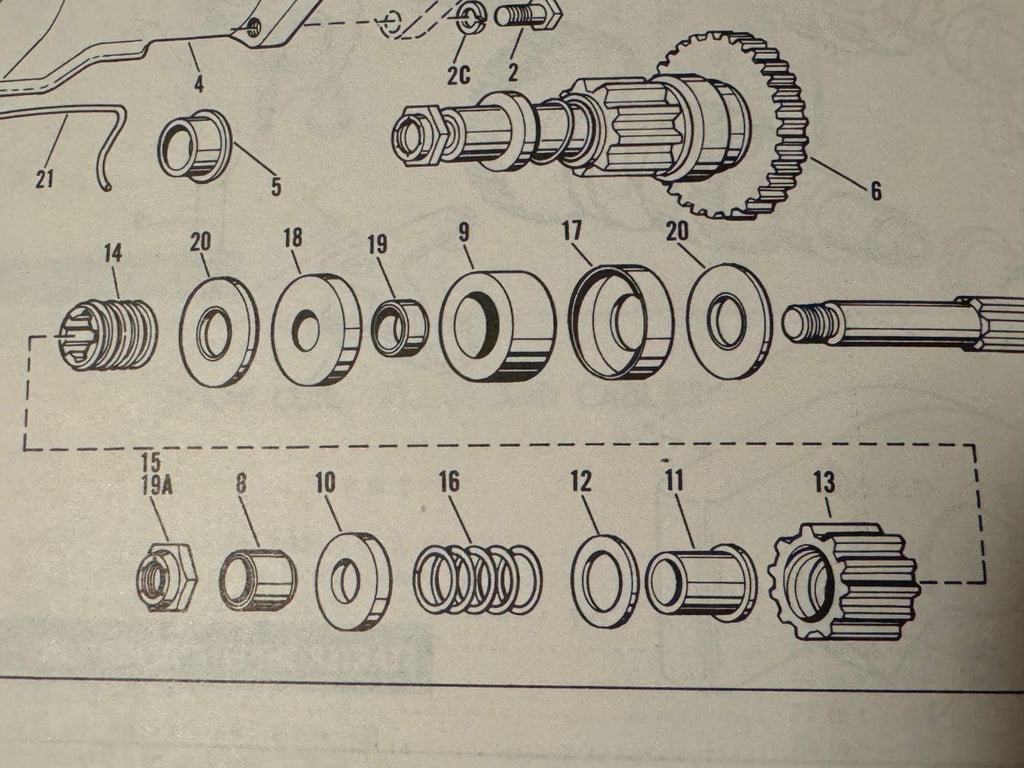 Harley # 31493-67 Starter Shaft Spacer 1967-80 Sportster