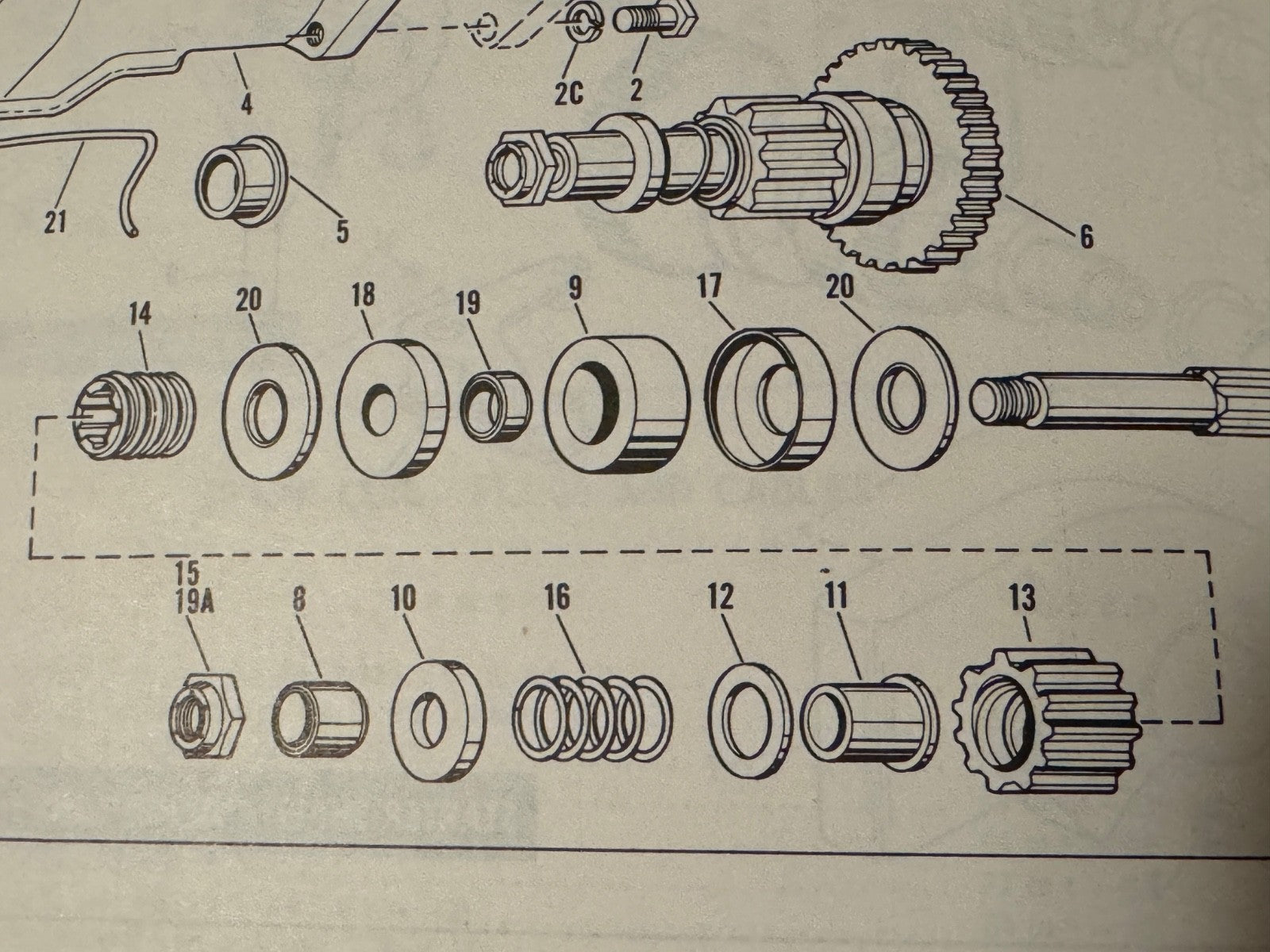 Harley # 31493-67 Starter Shaft Spacer 1967-80 Sportster