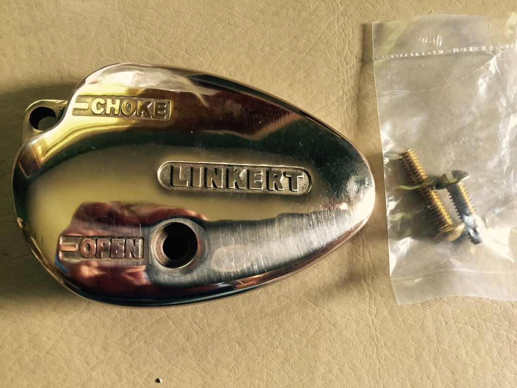 Harley Linkert M-Series Polished Brass Bird Catcher Carb Cover Chopper Bobber 