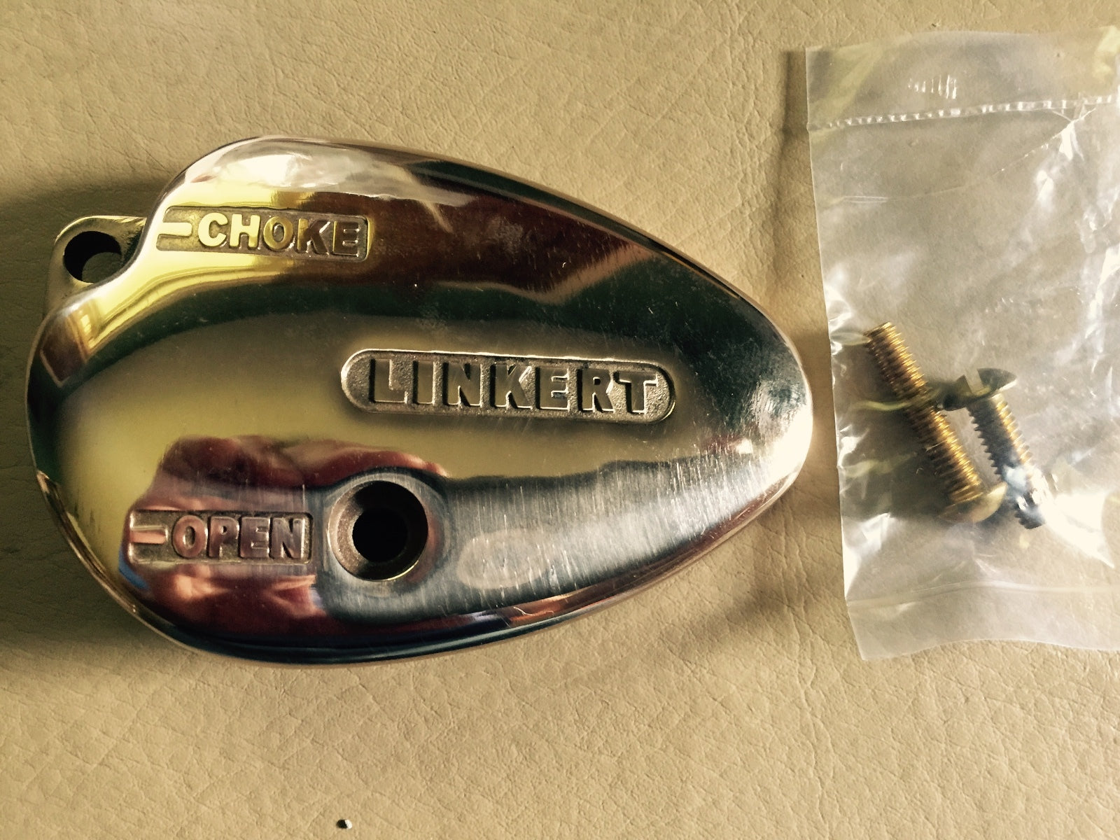 Harley Linkert M-Series Polished Brass Bird Catcher Carb Cover Chopper Bobber 