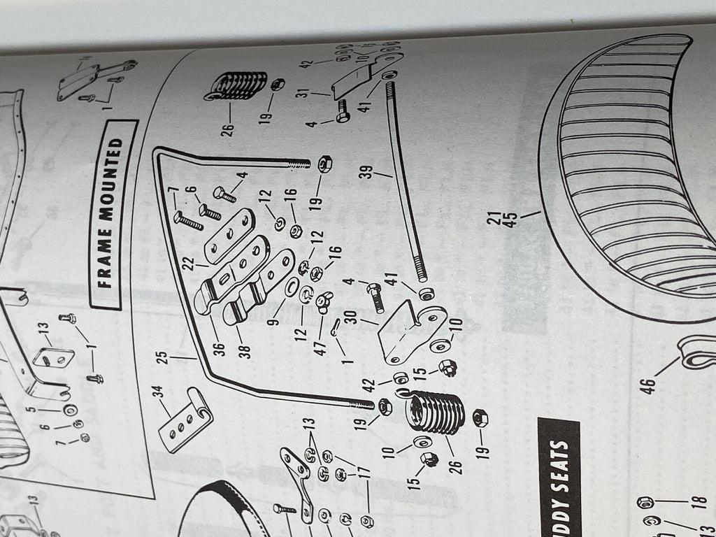 Harley Buddy Seat Spring Hardware Shovelhead 1968-80 OEM# 52608-68 52609-65 