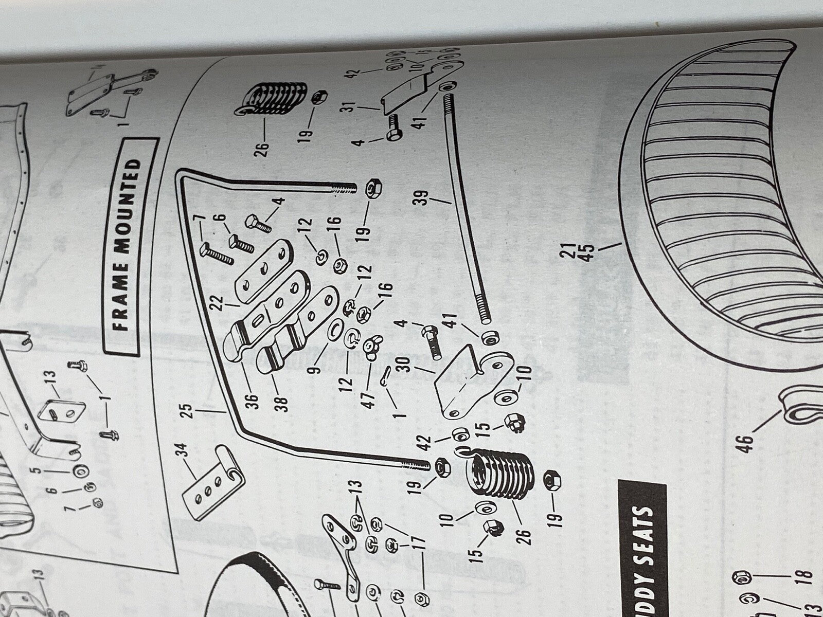 Harley Buddy Seat Spring Hardware Shovelhead 1968-80 OEM# 52608-68 52609-65 