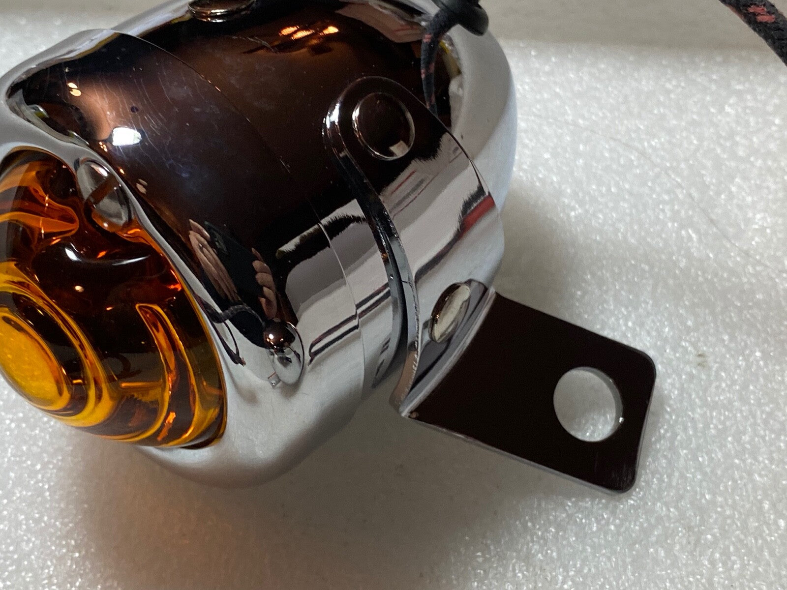 Harley-Davidson GUIDE DH-49 Bullet Lights Knucklehead Panhead Cone Amber Lenses