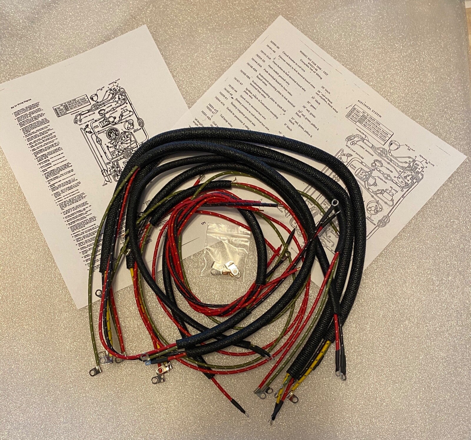 Harley 70321-48 Complete Panhead 1949-53 Wiring Harness USA