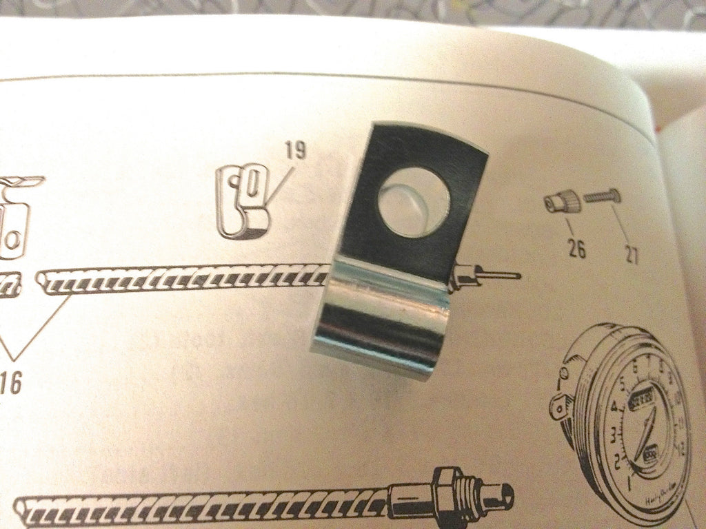 Harley FL FLH Panhead Wrap-Around Speedometer Cable Clamp 1957 to 1961 Clip