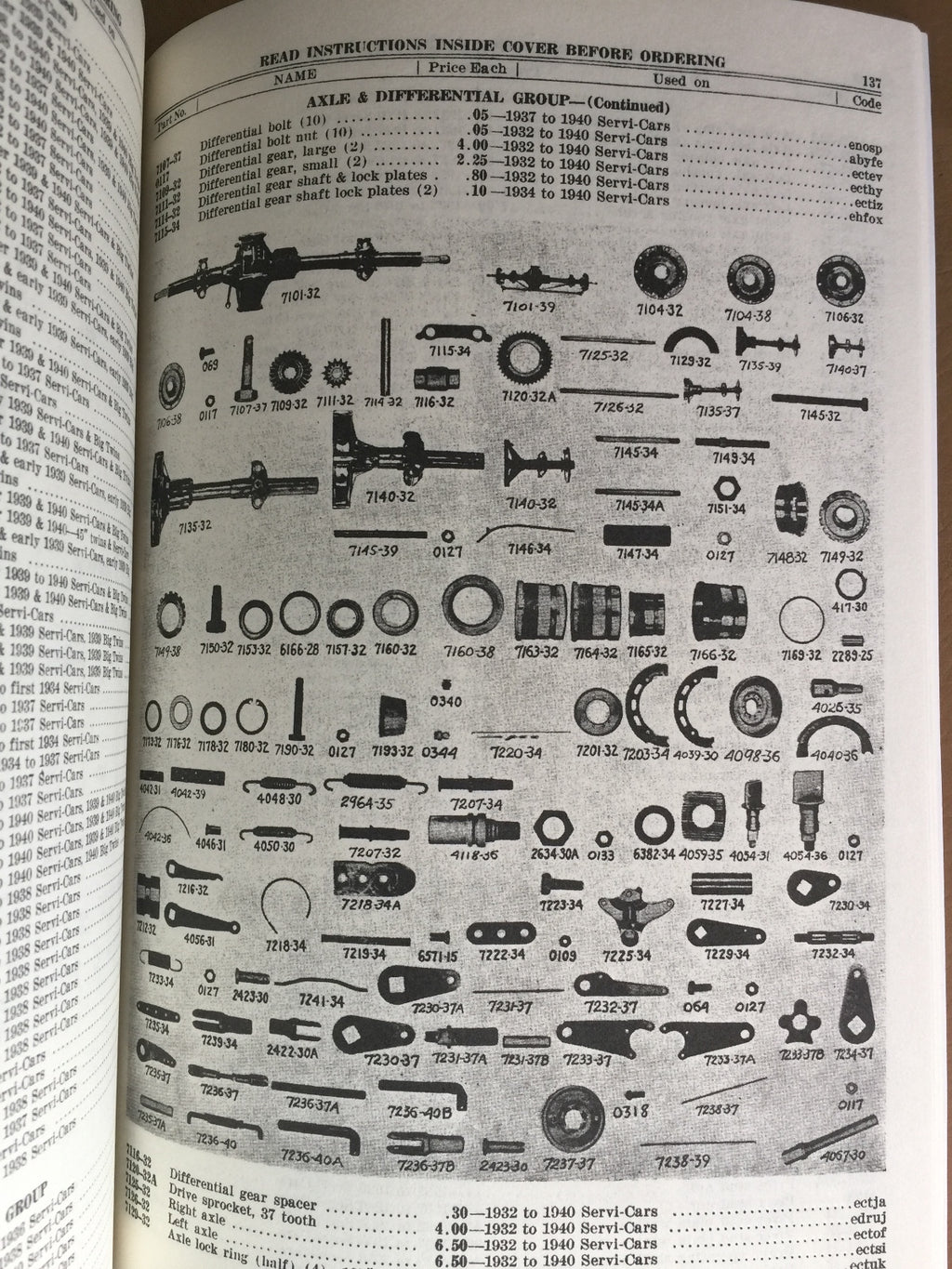 Harley Parts Manual Catalog Book 1930 to 1940 VL D R Knucklehead UL Side Car 