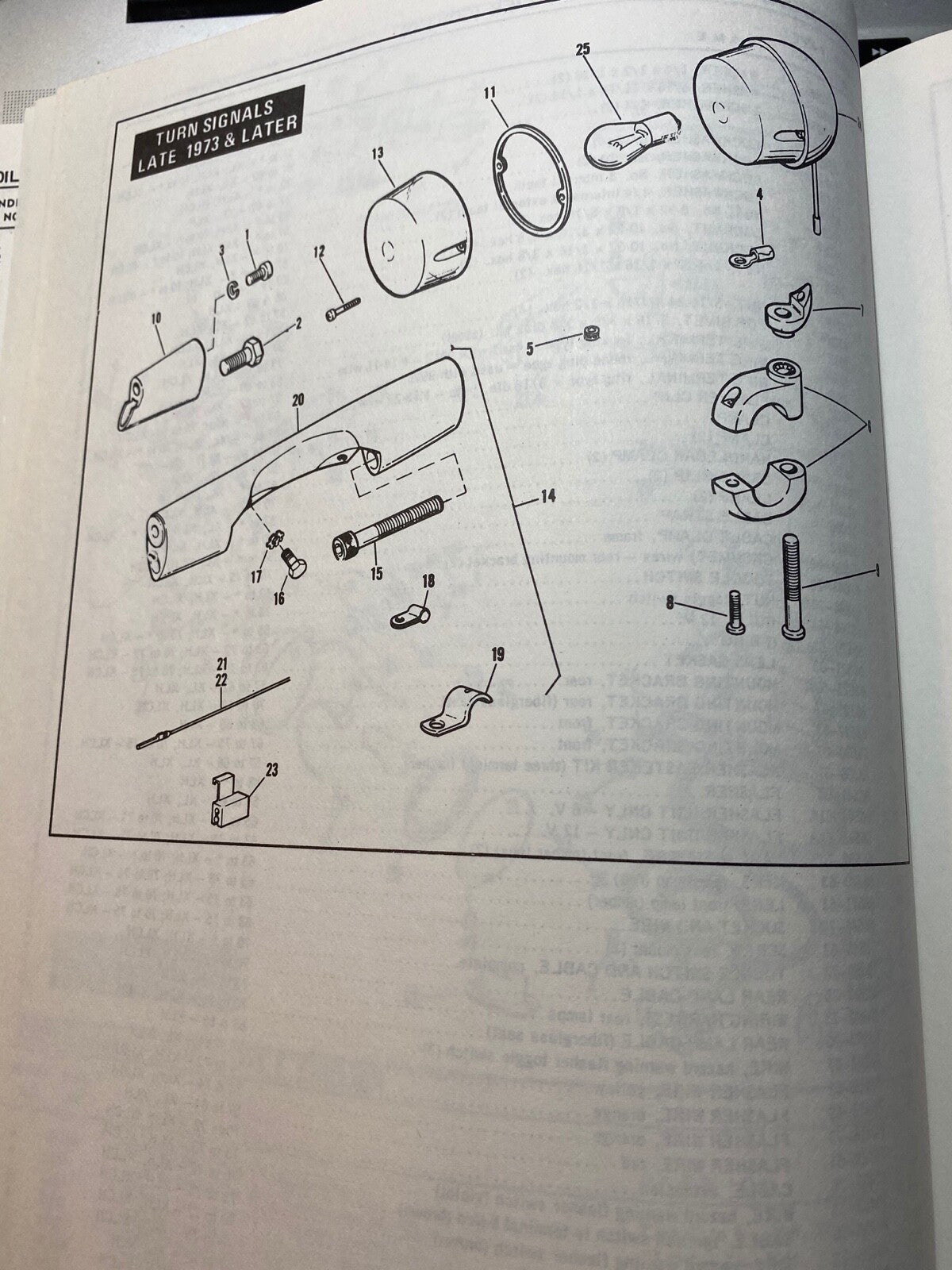 Harley 9982 Sportster Turn Signal Brake Wire & Speedometer Cable Clip Cad 54-82