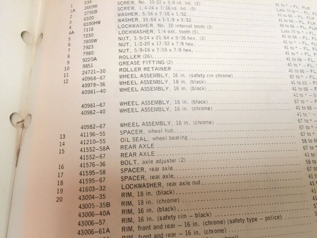 Harley 41595-67 Rear Axle Spacer Shovelhead Electra-Glide 67-72 FL FLH