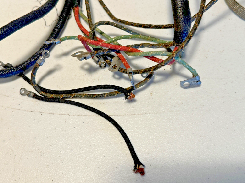 Harley 1942 WLA  NOS OEM Wiring Harness Kit With NOS Black Out Switch