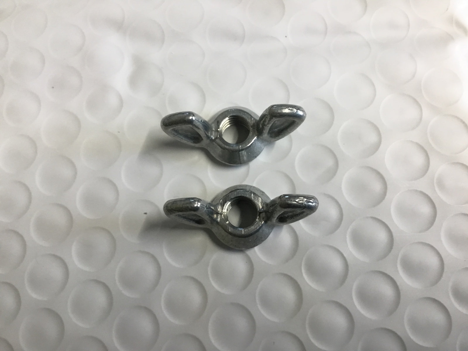 Harley Dimpled Zinc Alloy Buddy Seat Wing Nuts 5/16-18 Panhead #66387-26 '50-64