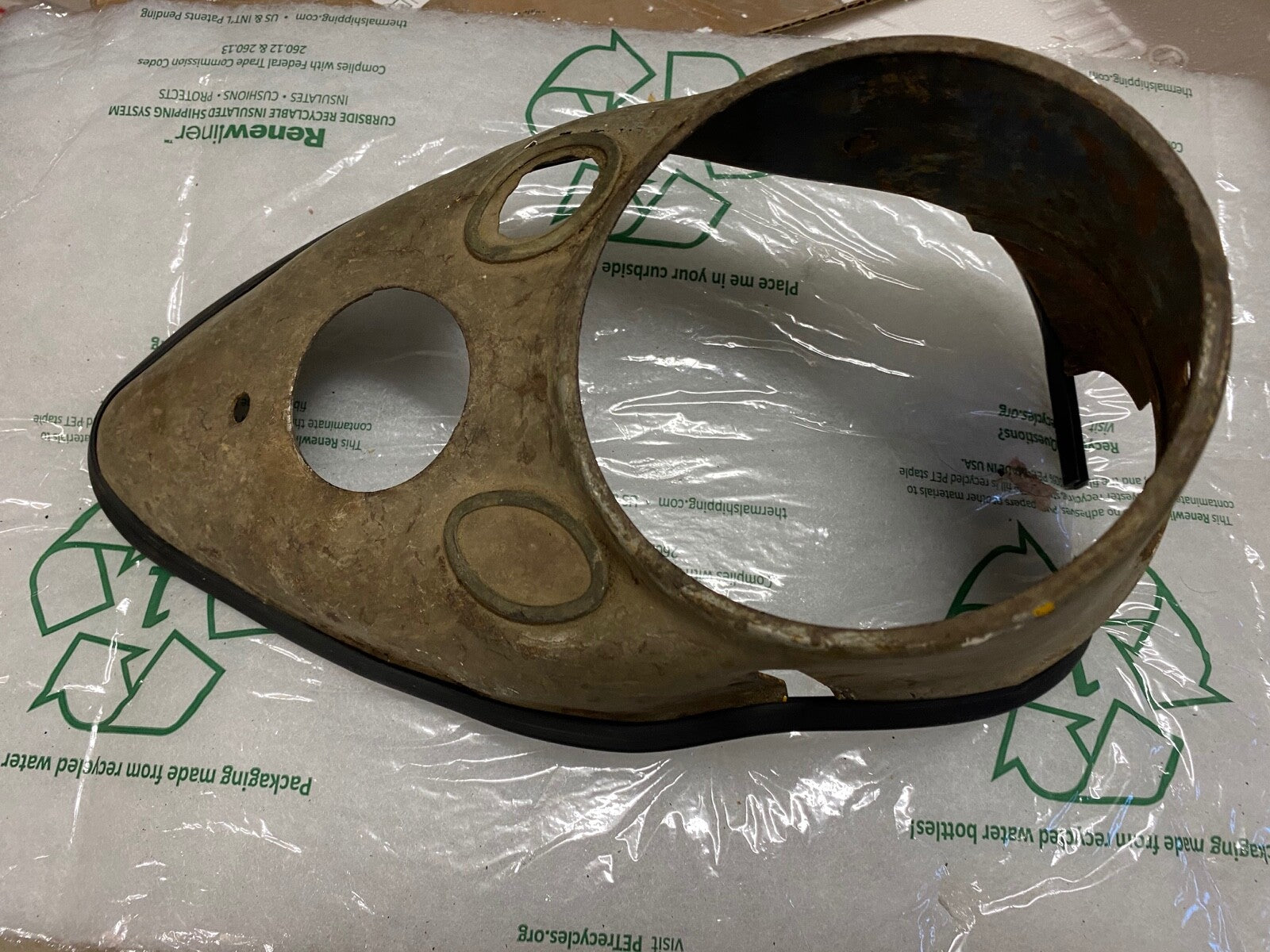 Harley Knucklehead WL WLA Servicar Cat Eye Dash Cover Gasket Trim 