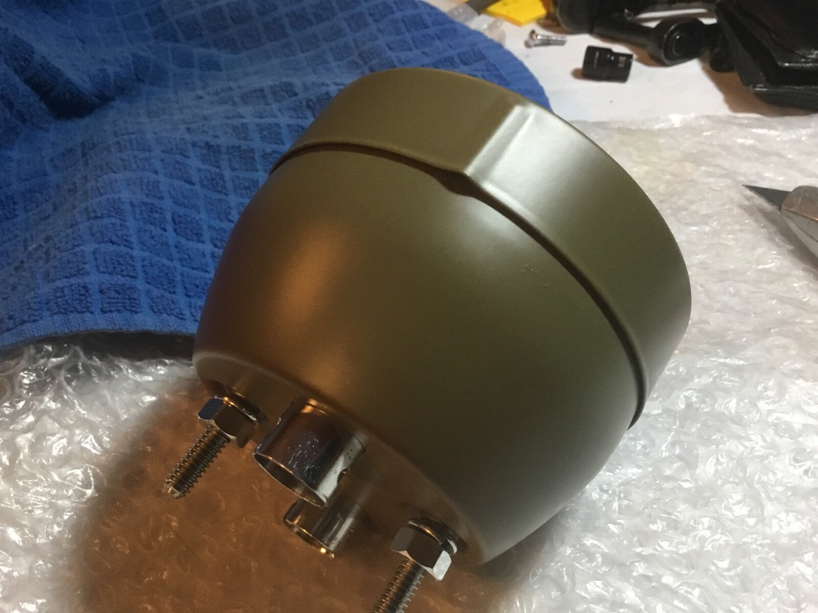 Harley WLA UA ELA ULA XA Guide Left Rear Black Out Red Tail Lamp Light 5052-42M 