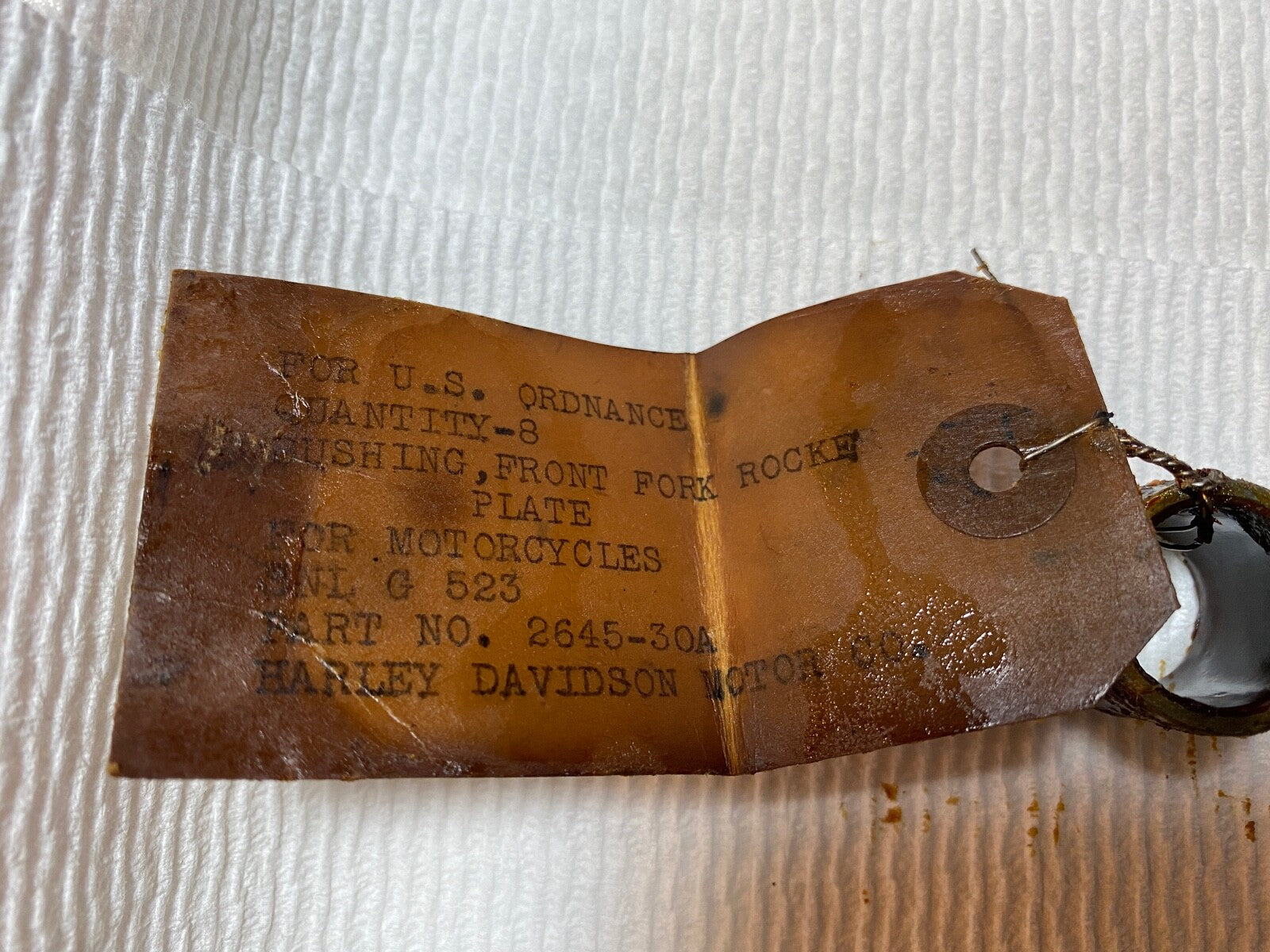 Harley NOS 2645-30A WL DL RL WLA Servicar Spring Fork Rocker Bushings 1930-52 