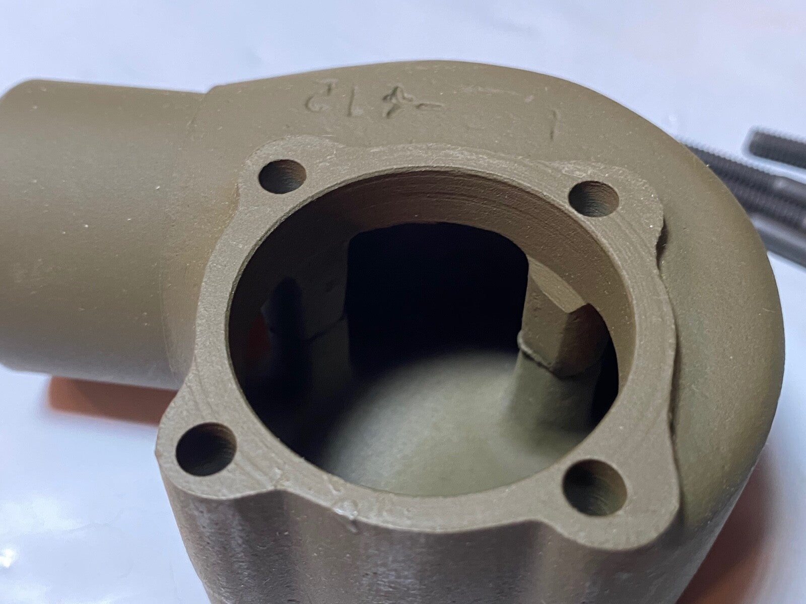 Harley WLA WLC UA Oil Bath Air Cleaner Carb Snoot Connection #1406-41M w/ Screws