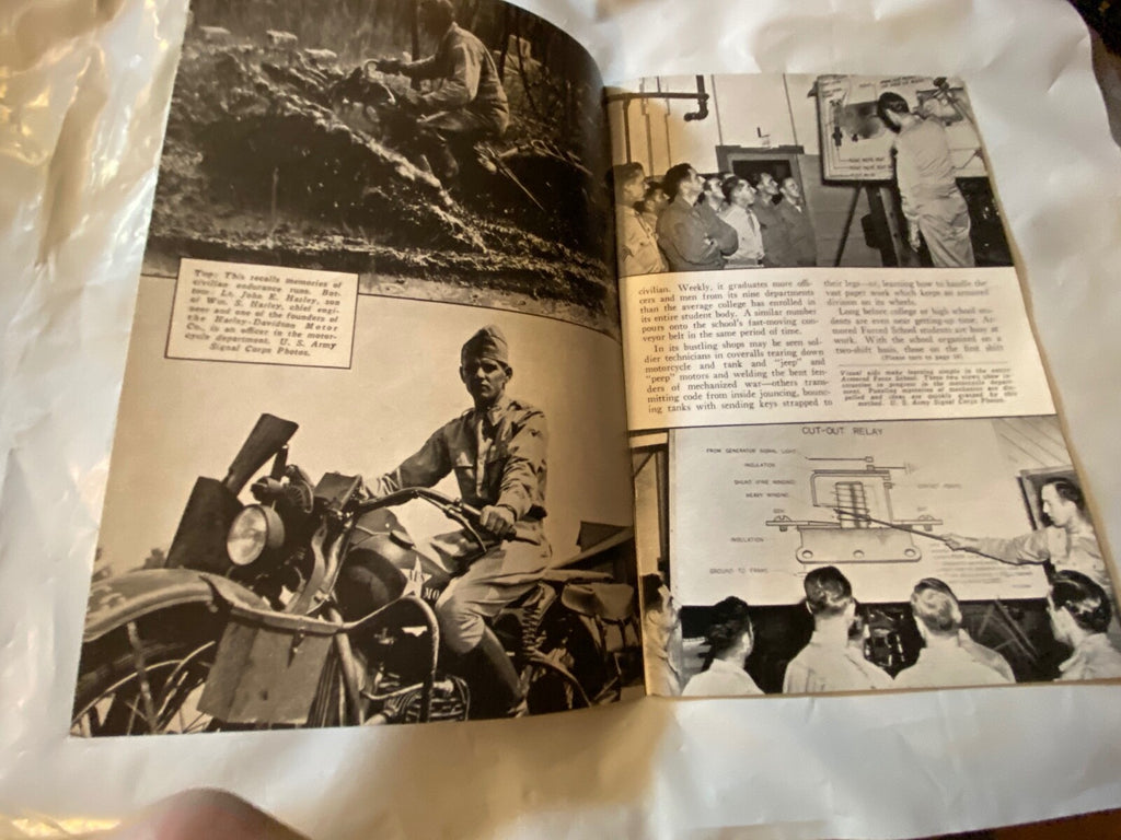 Harley Enthusiast Dec. 1942 War Maneuvers, WLA Ft. Knox, Ft. Roberts WW-II