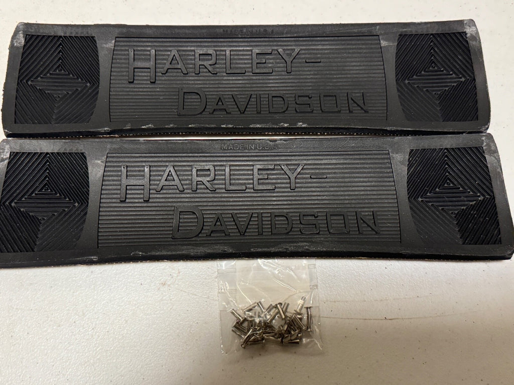 Harley 2940-14 JD VL Knucklehead Footboard Mats Canvas Back Nickel Rivets1914-39