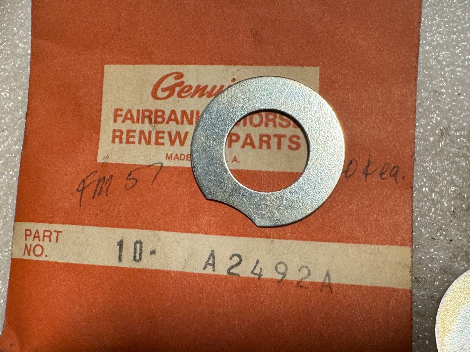 Harley NOS 29568-65 Magneto Rotor Bearing Shield Washer Fairbanks Morse A2492A