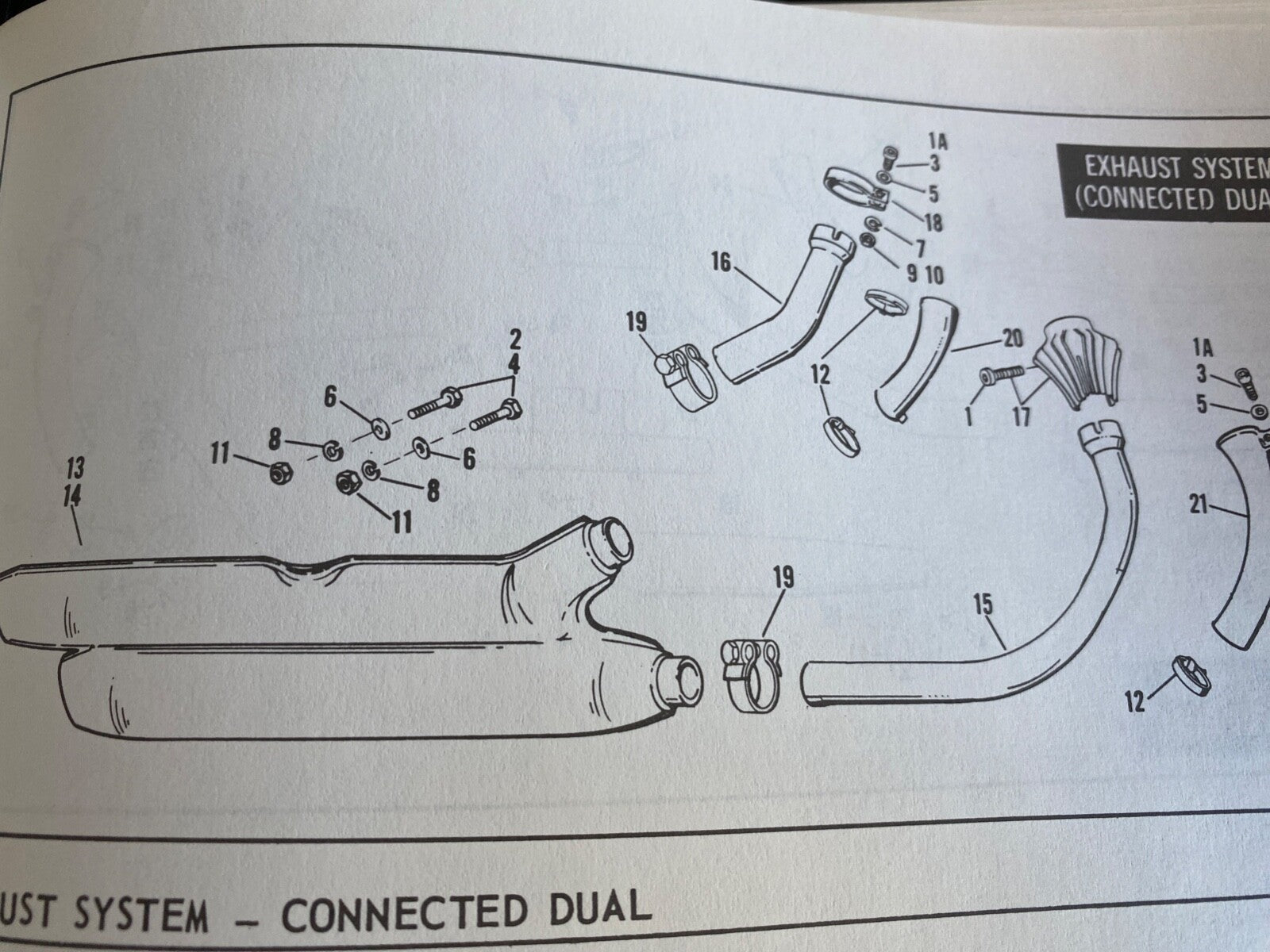 Harley NOS OEM Sportster Exhaust Muffler Clamp Bolt 1970-78 65519-70