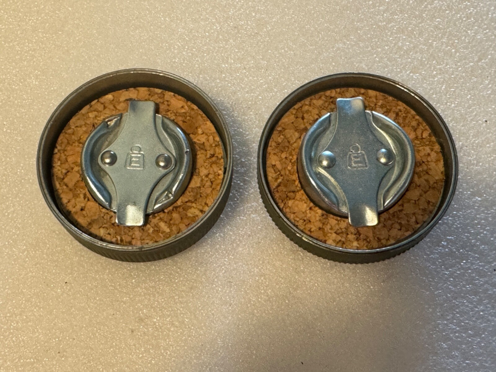 Harley Eaton Gas & Oil Cap Set OD Green WLA 1941-45 3507-36N 3507-37N