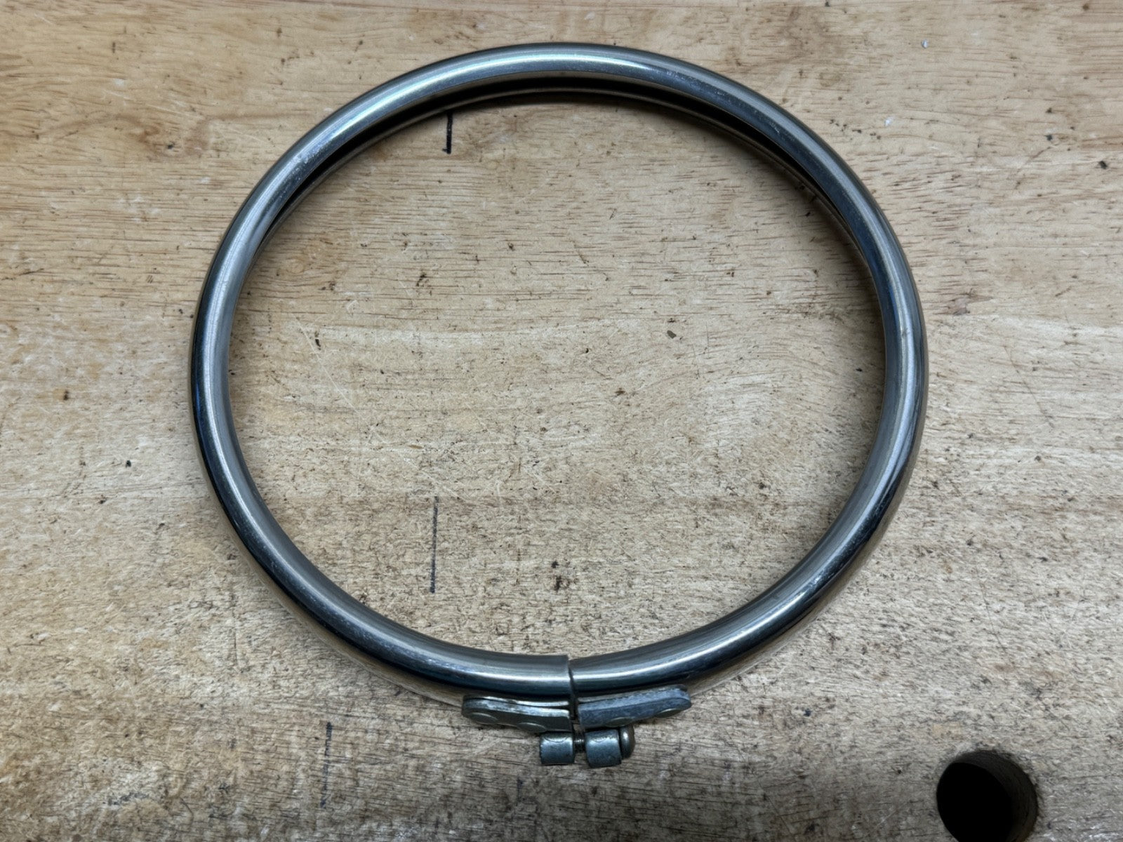 Harley NOS 67712-47 Chrome Headlamp Door Bezel 1948-1950 125S "Hummer"