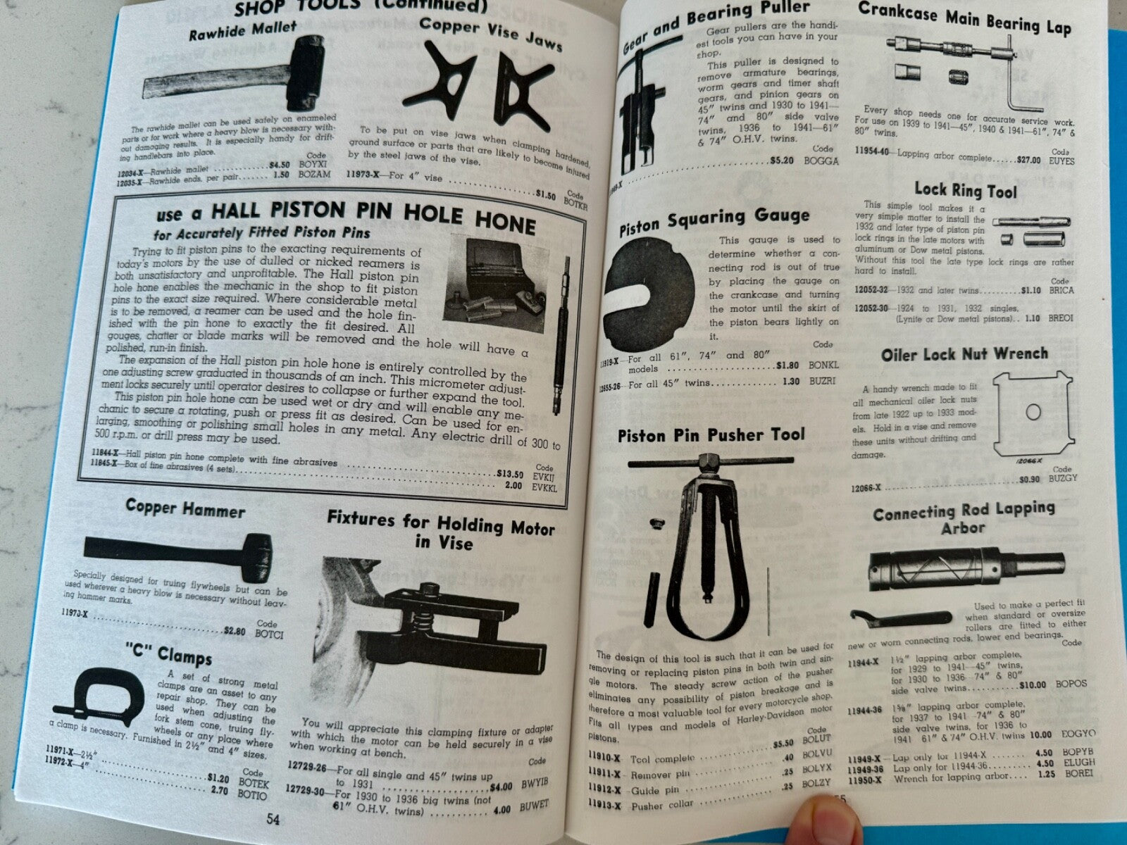 Harley 1941 Dealer Accessory Catalog Reprint Knucklehead UL Servicar WL