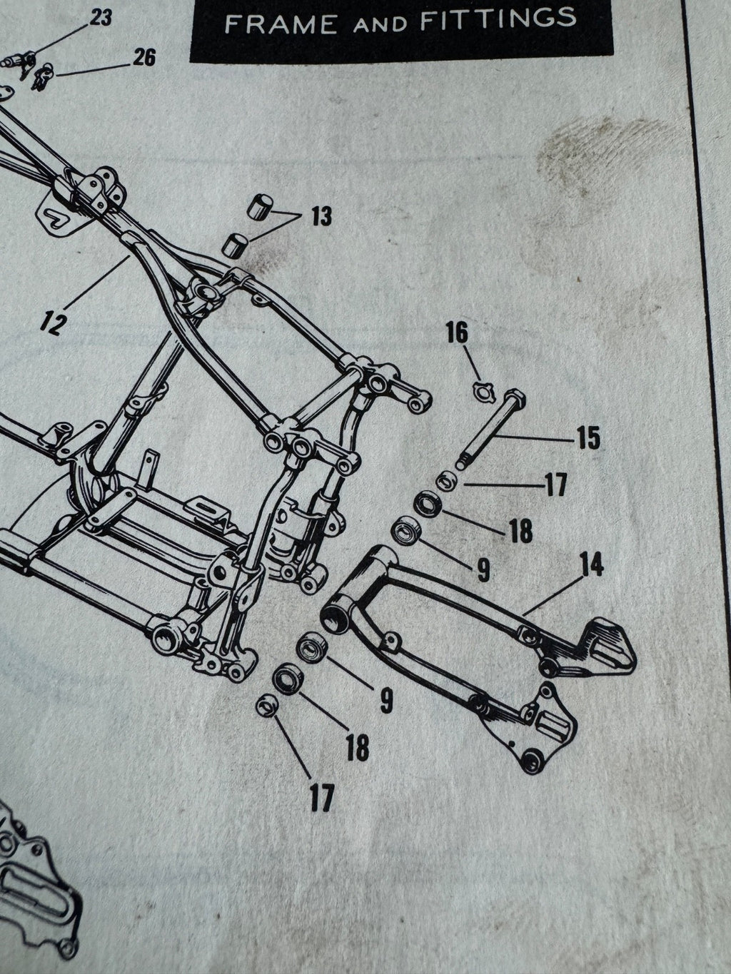 Harley 9033 FL FLH Duo-Glide Electra-Glide Swing Arm Bearing Race Seal Kit 58-72