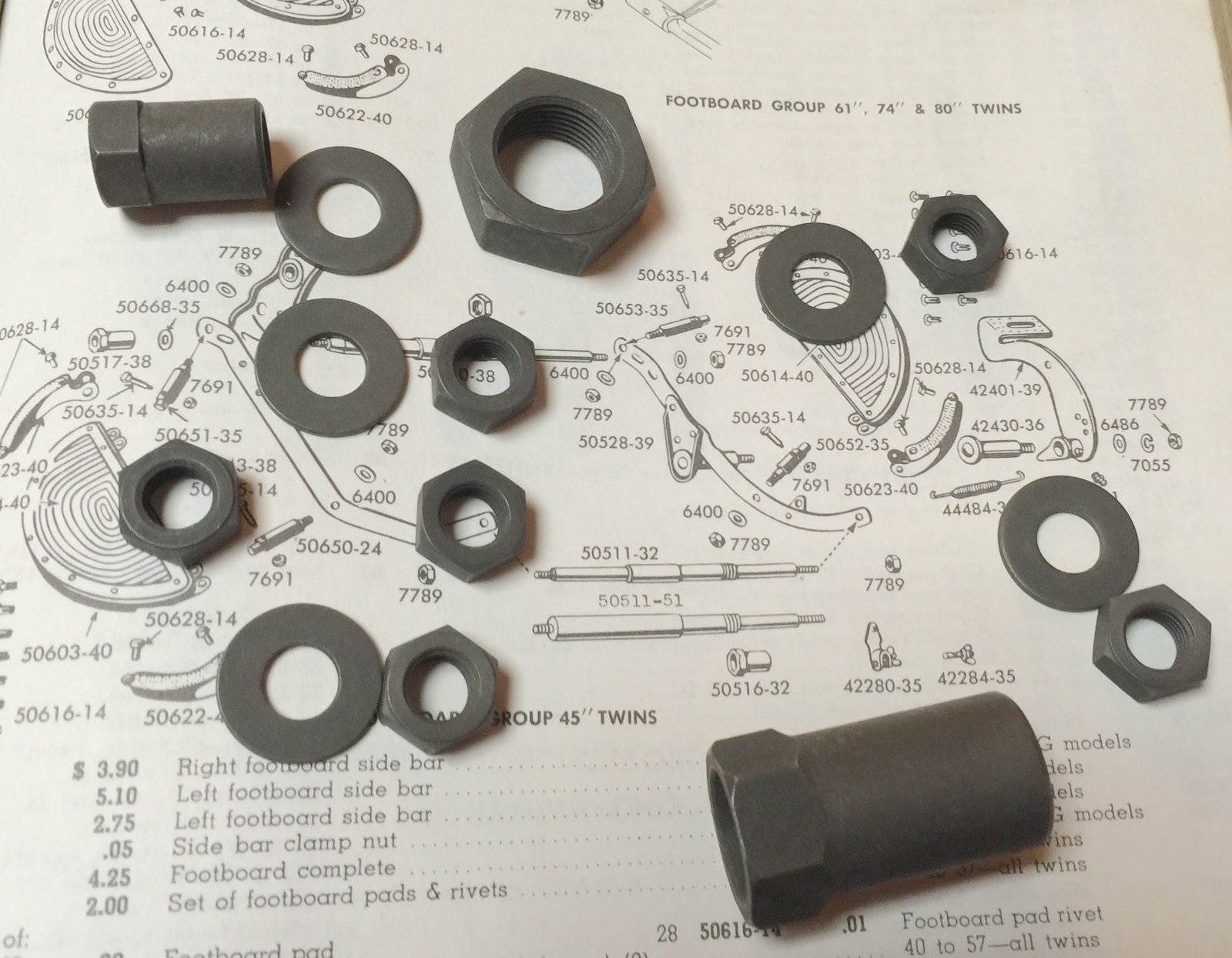 Harley WL WLA Servicar Clutch & Brake Side Bar Mount Kit 1932-1973 USA