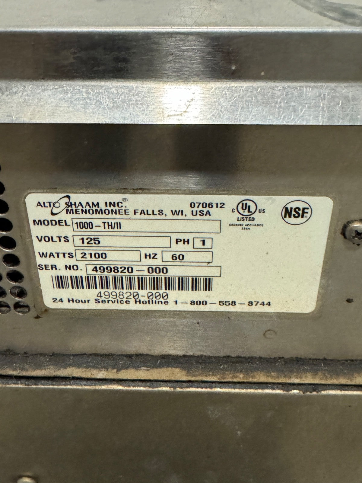 Alto-Shaam 1000 TH/II Single Phase 115V Double Deck Cook & Hold Cabinet Tested