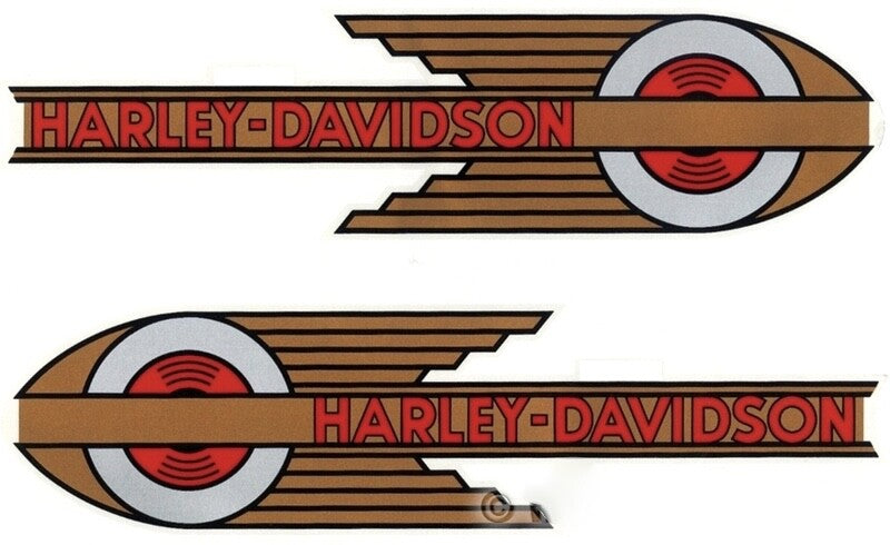 Harley 5917-36 Fuel Gas Petrol Tank Decal VL Knucklehead UL WL 1936-1939 Retro