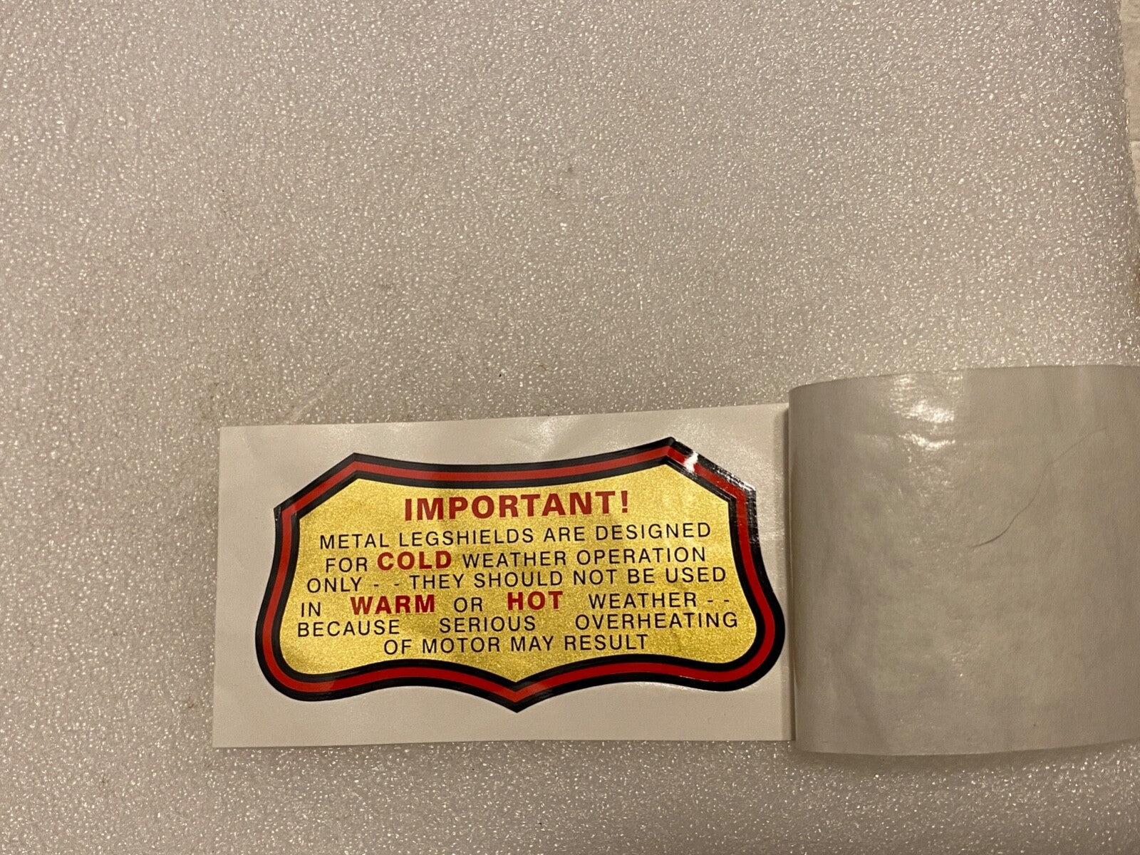 Harley Leg Shield Decal 1930-77 VL Knucklehead Panhead Servicar WLA WLC Gold