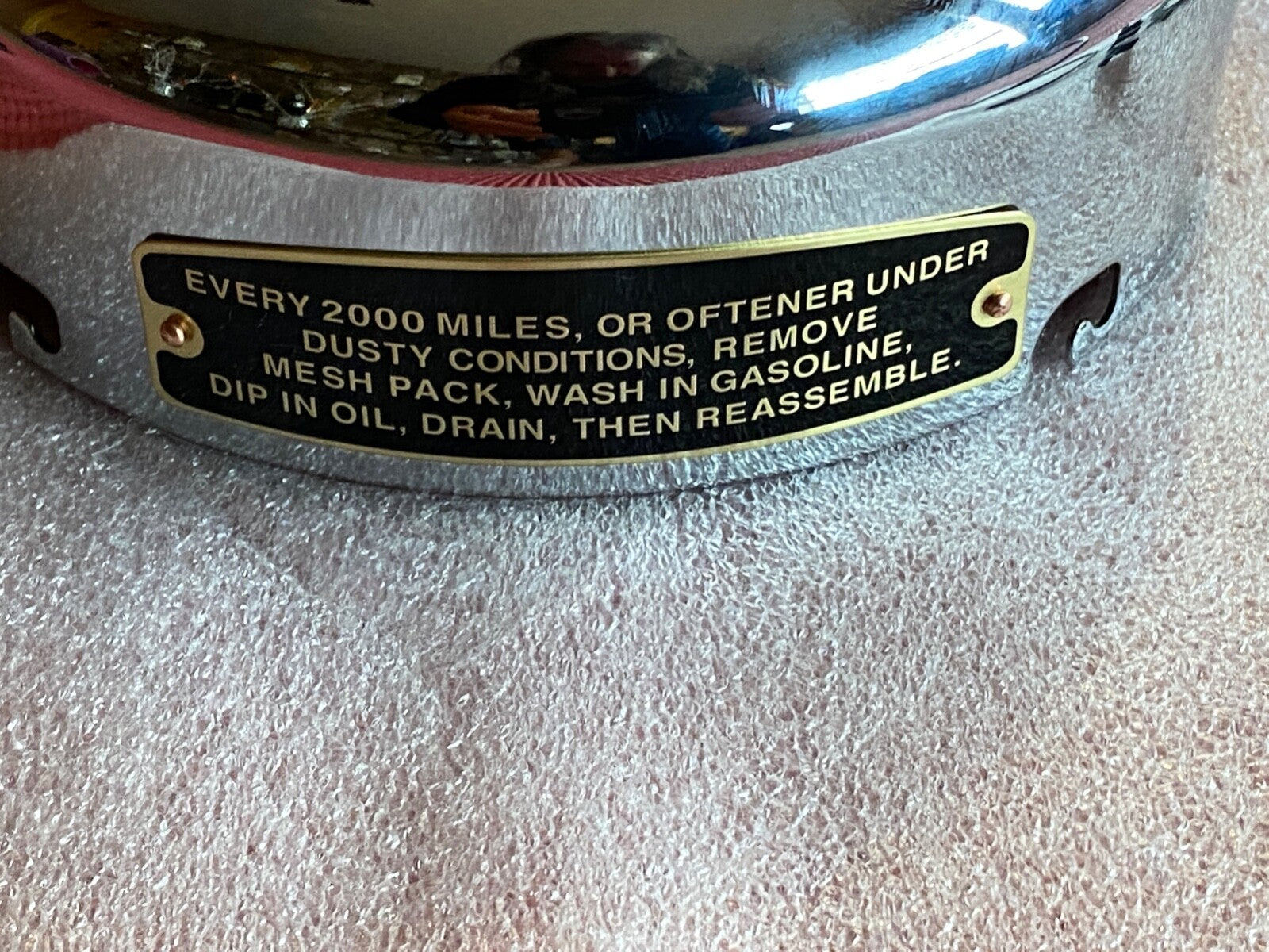 Harley 6” J-Slot Air Cleaner Kit Knucklehead VL RL Chrome W/ H-D Logo #1401-35