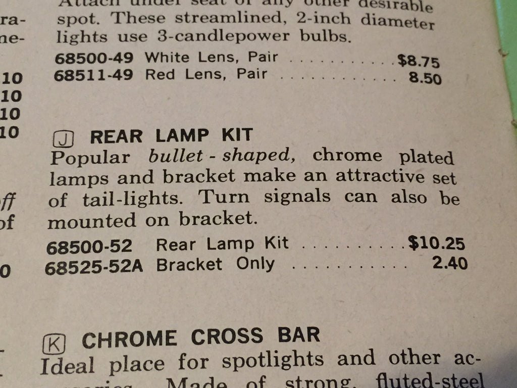 Harley Guide DH-49 Bullet Lamp Bracket, Stainless