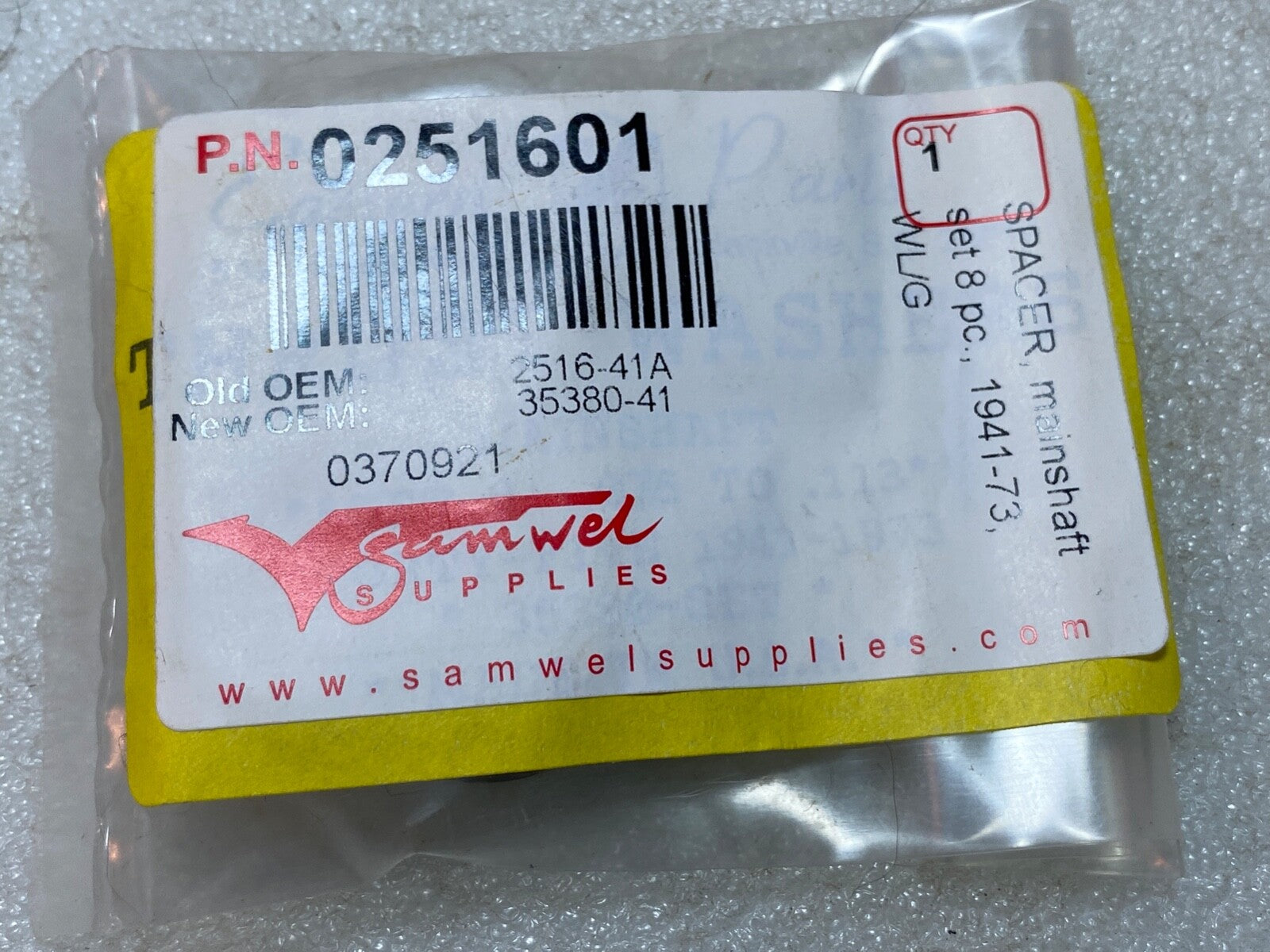 Harley 2516-41A 35380-41 WL WLA WLC G Servicar Main Shaft Spacers 1941-73 USA