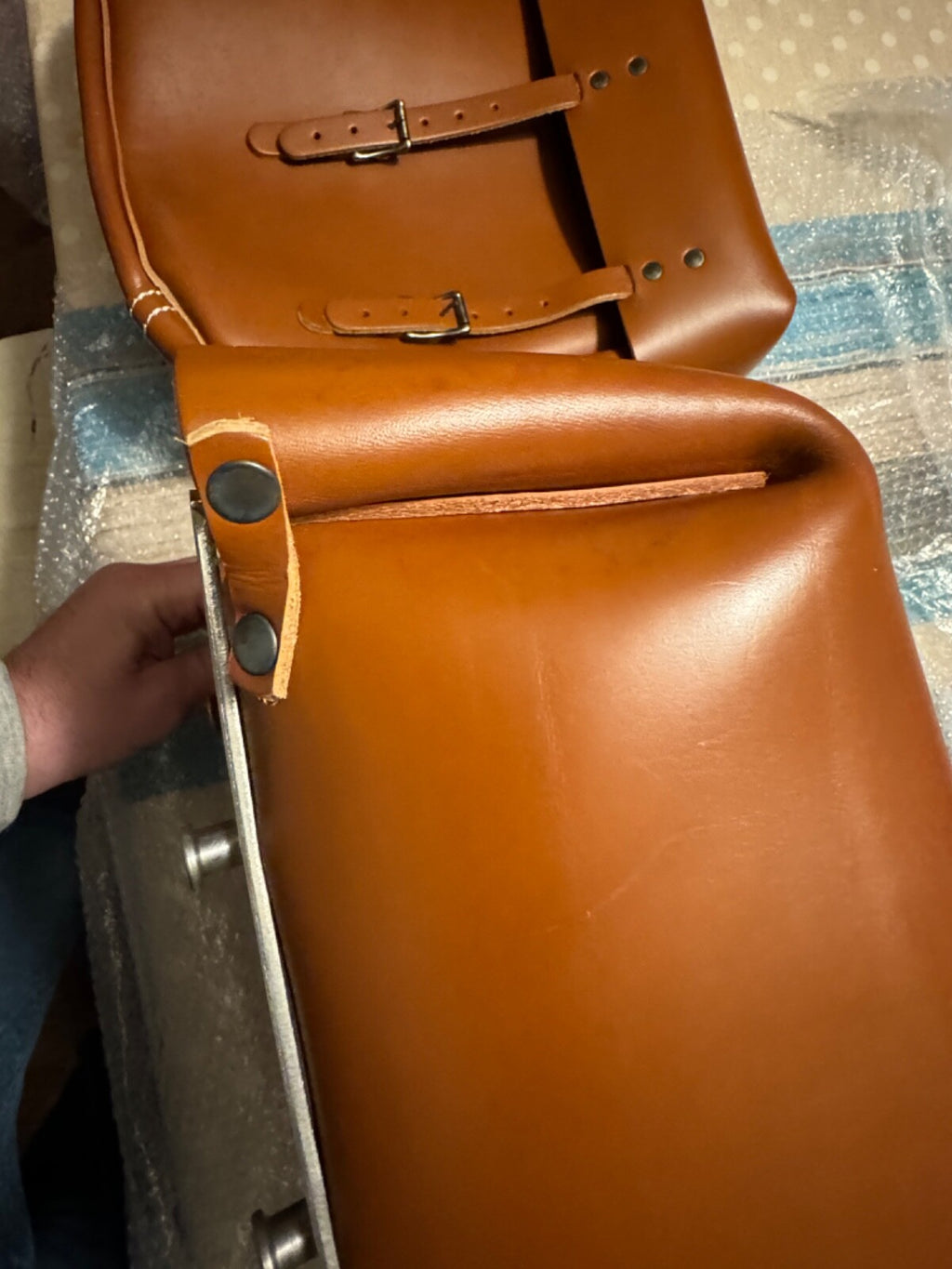 Harley 11786-X WLA WLC Smooth Grain Saddlebags  1942-1952 European