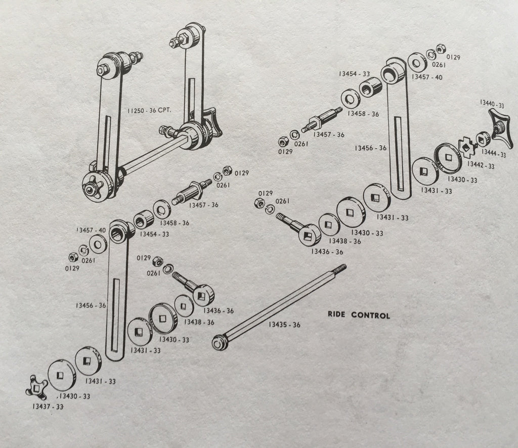Harley Knucklehead Ride Control 1936-1945 UL WL 13436-36 Rod & Bracket Studs Cad