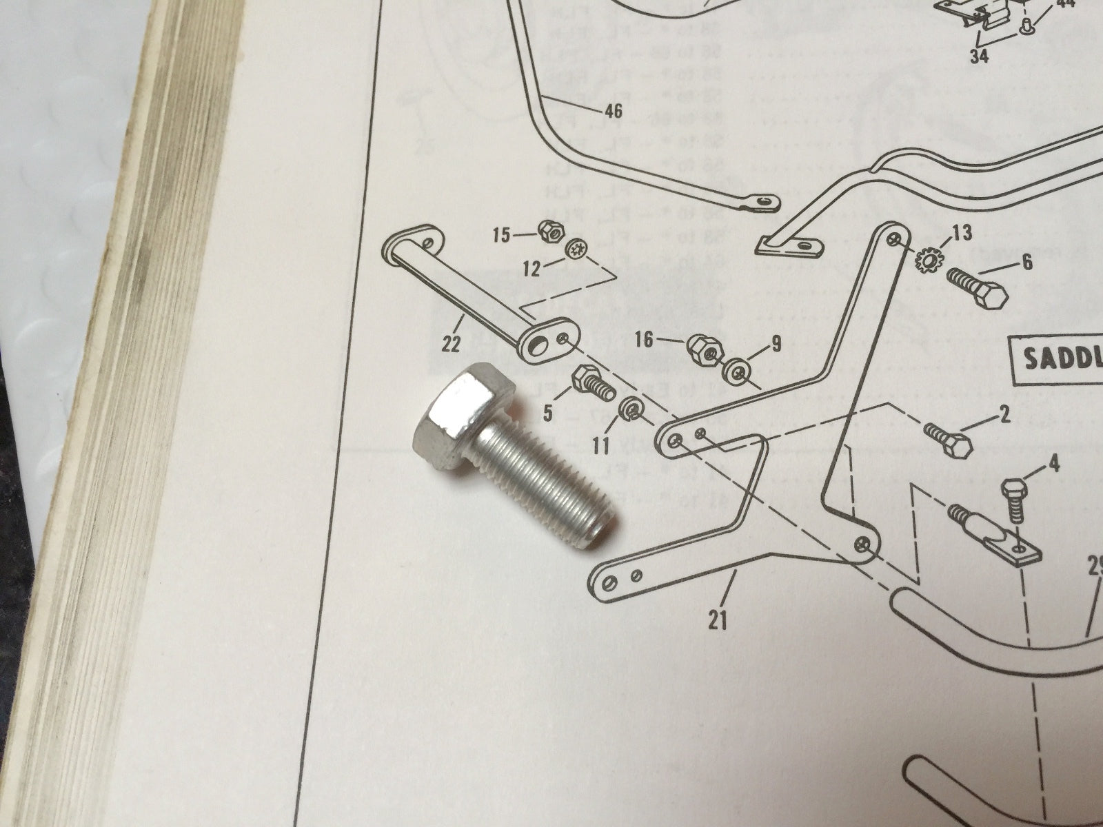 Harley CP-1038 5/16”-24 x 3/4" Bolts w/ Nuts & Lock Washers x 4 OEM 3974 Cad 