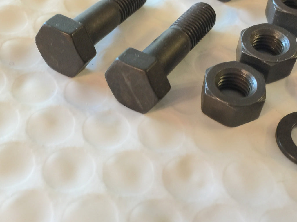 Harley 5/16”-24 x 1 1/8” Bolts w/ Nuts & Lock Washers x 4 OEM 066A Plain Head