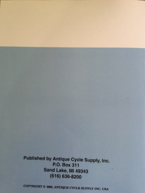 Harley FL FLH Service Manual 58 to 65 Panhead Electra Duo-Glide Wiring Diagrams