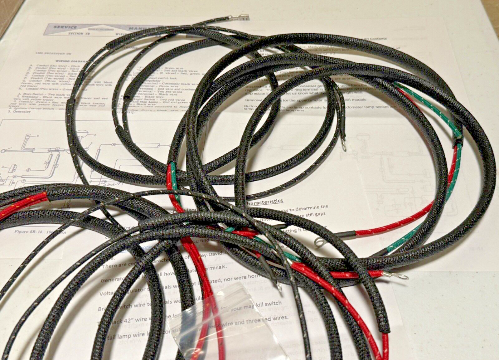 Harley 70320-65 Sportster XLCH Wiring Harness Kit 1965-66 USA Made